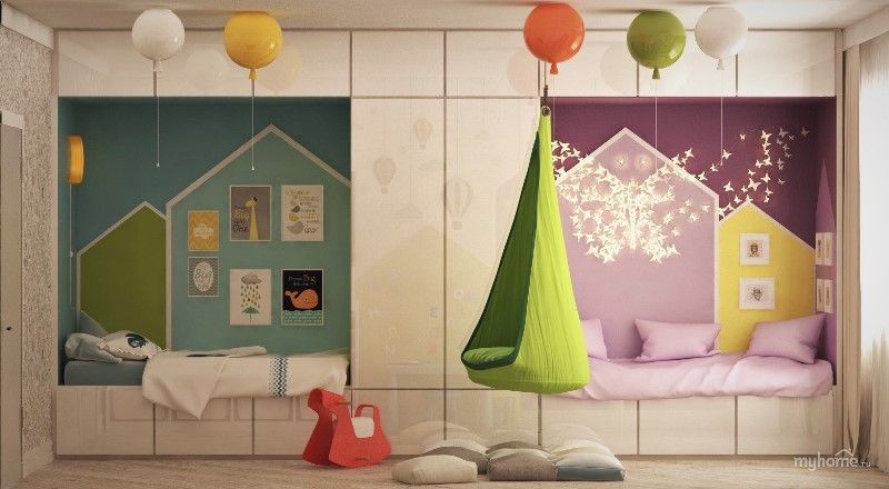 Дизайн комнаты для мальчика и девочки — планировка и зонирование комнаты для двух разнополых детей