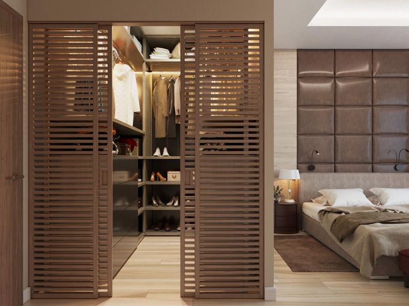 Гардеробная в спальне: планировка, дизайн, размещение Гардеробная в спальне: планировка, дизайн, размещение