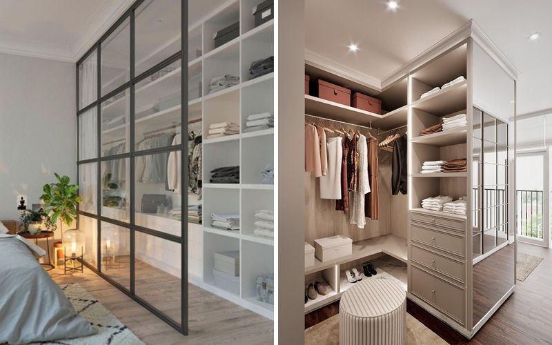 Гардеробная в спальне: планировка, дизайн, размещение Гардеробная в спальне: планировка, дизайн, размещение