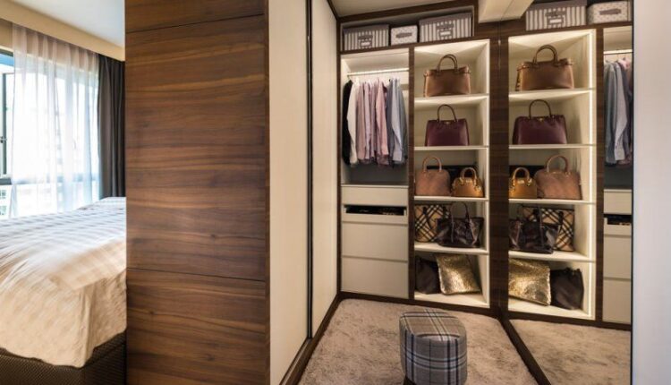 Гардеробная в спальне: планировка, дизайн, размещение