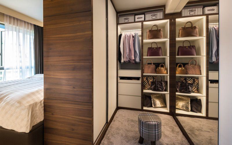 Гардеробная в спальне: планировка, дизайн, размещение Гардеробная в спальне: планировка, дизайн, размещение