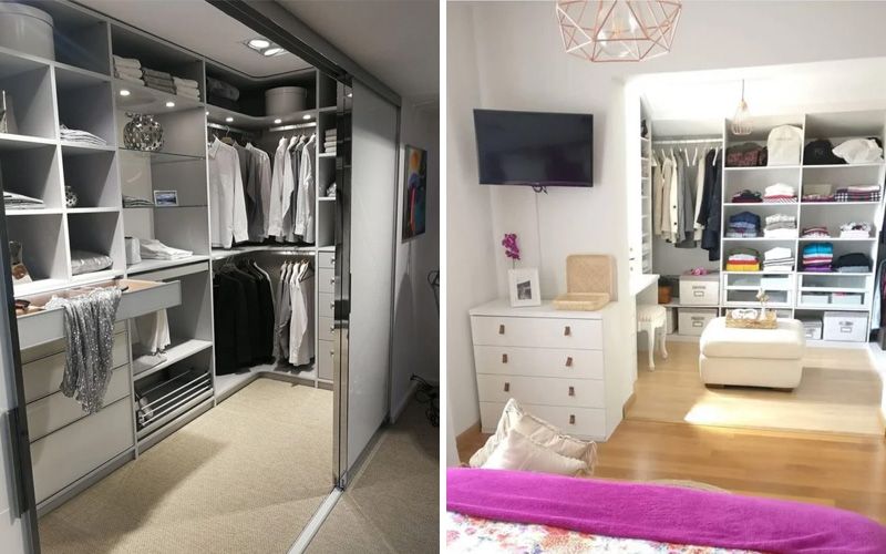 Гардеробная в спальне: планировка, дизайн, размещение Гардеробная в спальне: планировка, дизайн, размещение