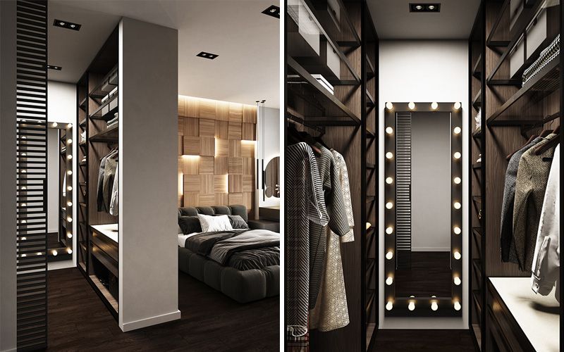 Гардеробная в спальне: планировка, дизайн, размещение Гардеробная в спальне: планировка, дизайн, размещение