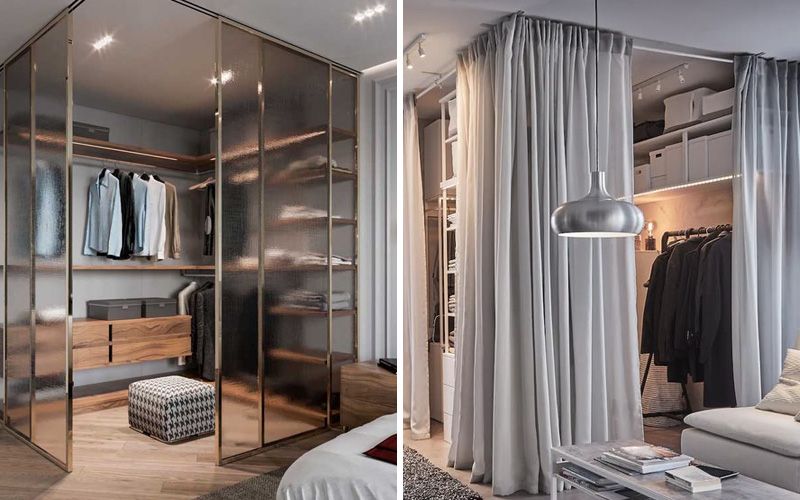 Гардеробная в спальне: планировка, дизайн, размещение Гардеробная в спальне: планировка, дизайн, размещение