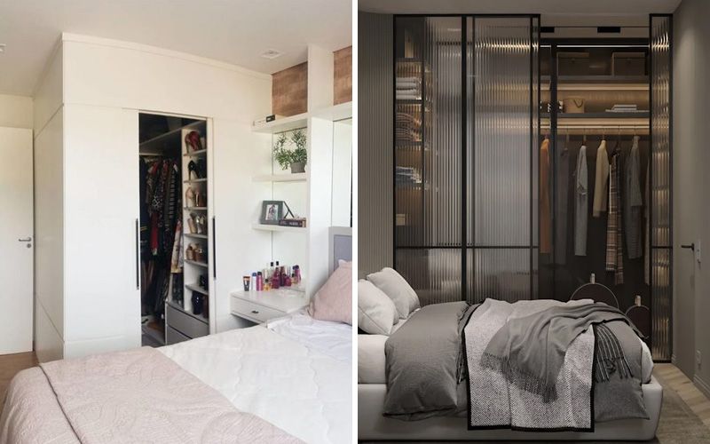 Гардеробная в спальне: планировка, дизайн, размещение Гардеробная в спальне: планировка, дизайн, размещение