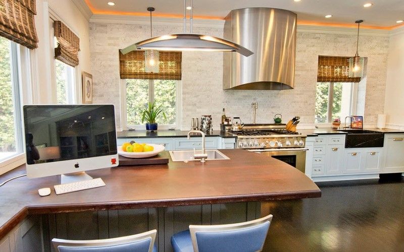 Где на кухне разместить компьютер — выбираем место для работы (+25 фото)