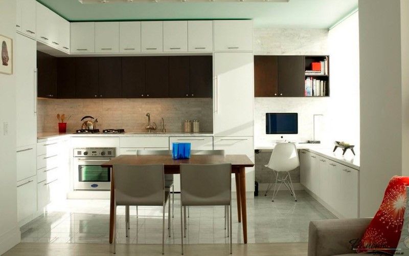 Где на кухне разместить компьютер — выбираем место для работы (+25 фото)