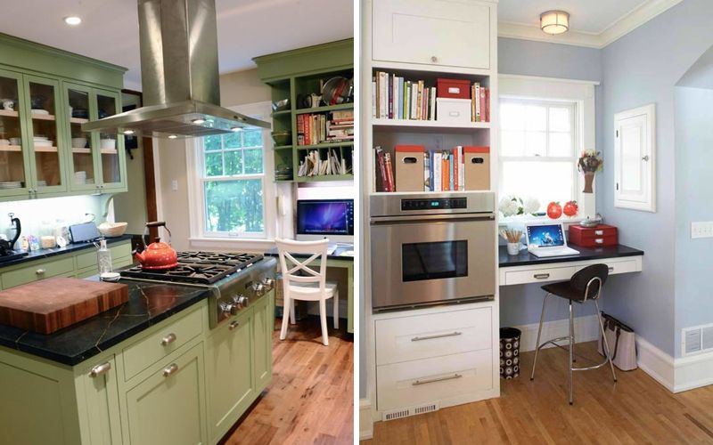 Где на кухне разместить компьютер — выбираем место для работы (+25 фото)