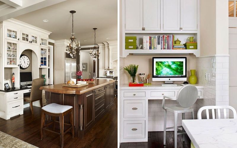 Где на кухне разместить компьютер — выбираем место для работы (+25 фото)