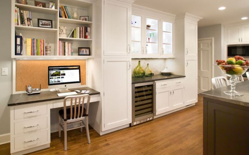 Где на кухне разместить компьютер — выбираем место для работы (+25 фото)