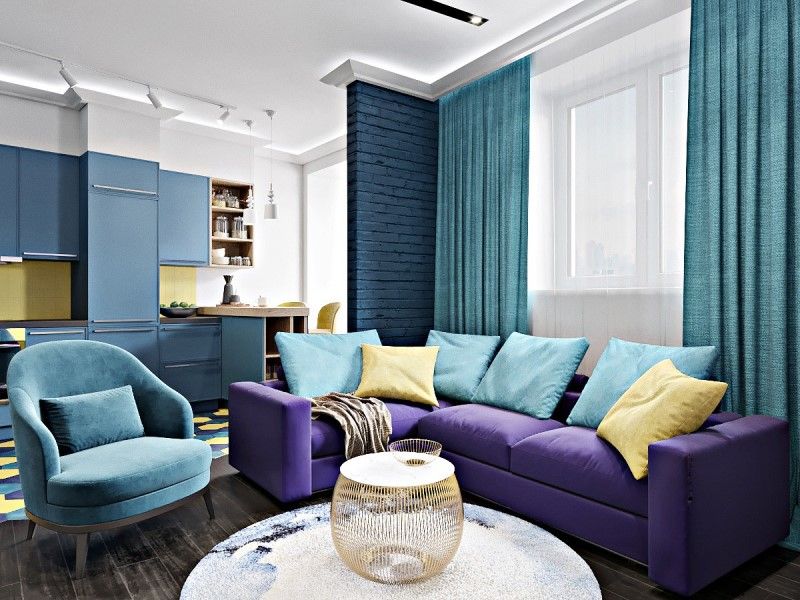 Интерьер в стиле эклектика в квартире 90 кв.метров