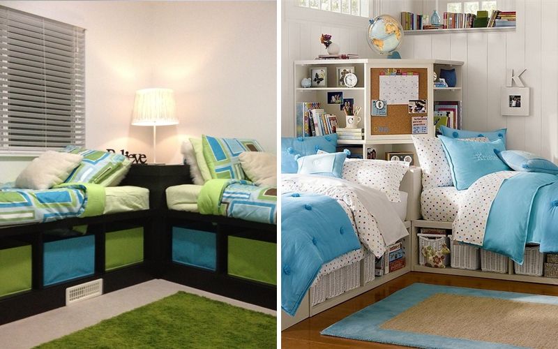 Как разместить две отдельные кровати в детской комнате (+40 фотоидей)