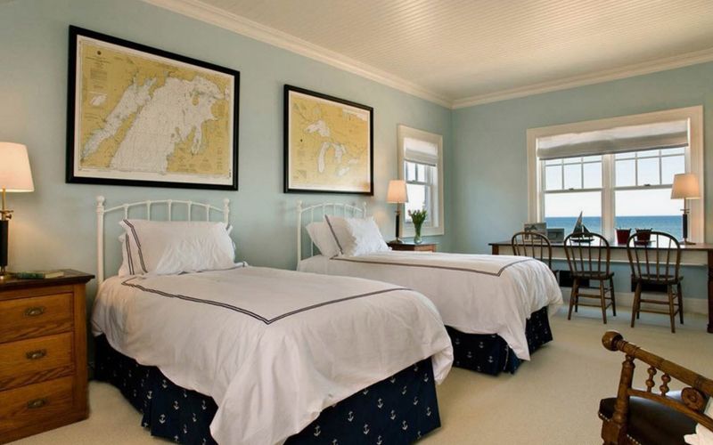 Как разместить две отдельные кровати в детской комнате (+40 фотоидей)