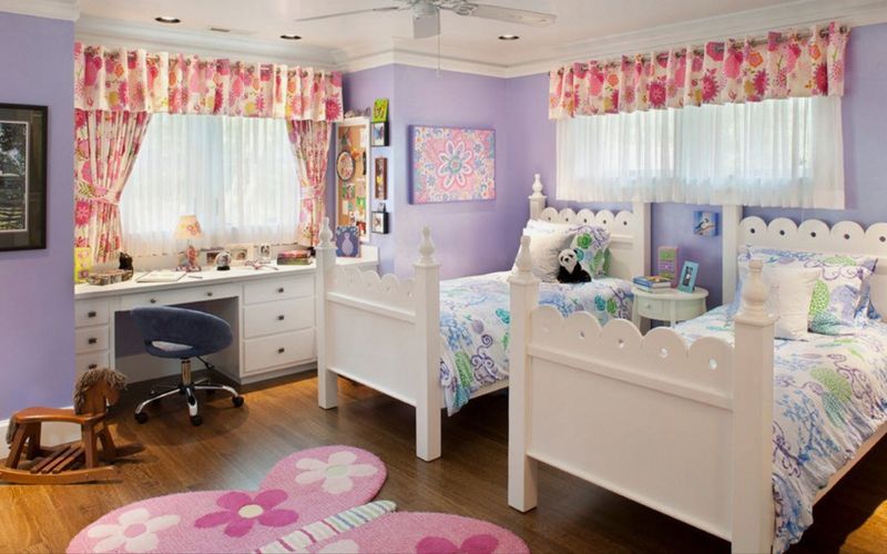 Как разместить две отдельные кровати в детской комнате (+40 фотоидей)