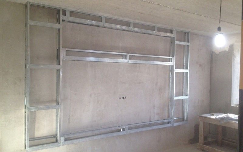 Ниша в стене из гипсокартона в интерьере — 100 фото идей