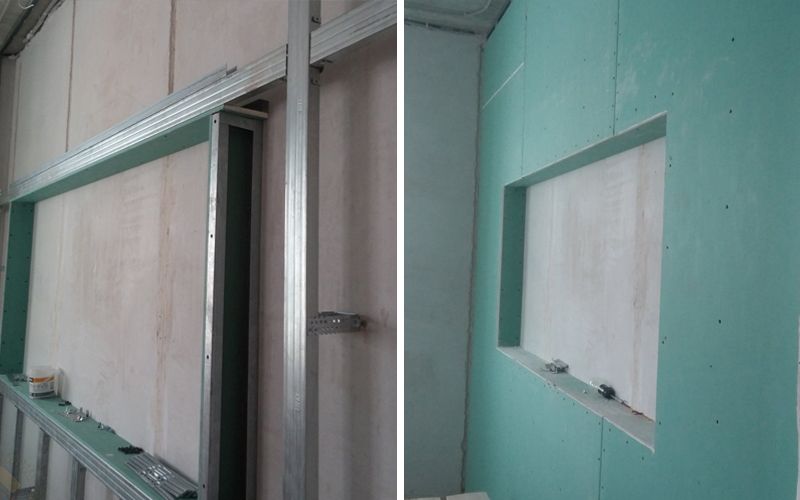 Ниша в стене из гипсокартона в интерьере — 100 фото идей