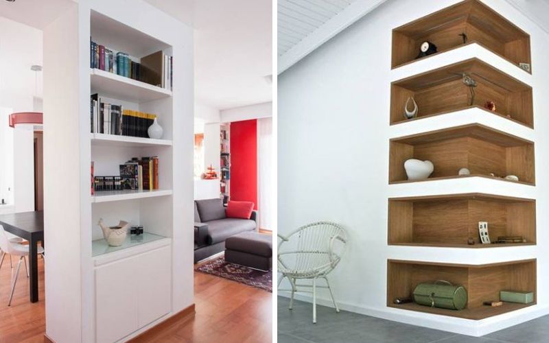 Ниша в стене из гипсокартона в интерьере — 100 фото идей