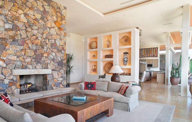 Ниша в стене из гипсокартона в интерьере — 100 фото идей