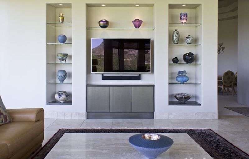 Ниша в стене из гипсокартона в интерьере — 100 фото идей