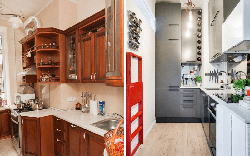 Планировка и дизайн угловой кухни — как удобно разместить мебель и технику (+50 фото)