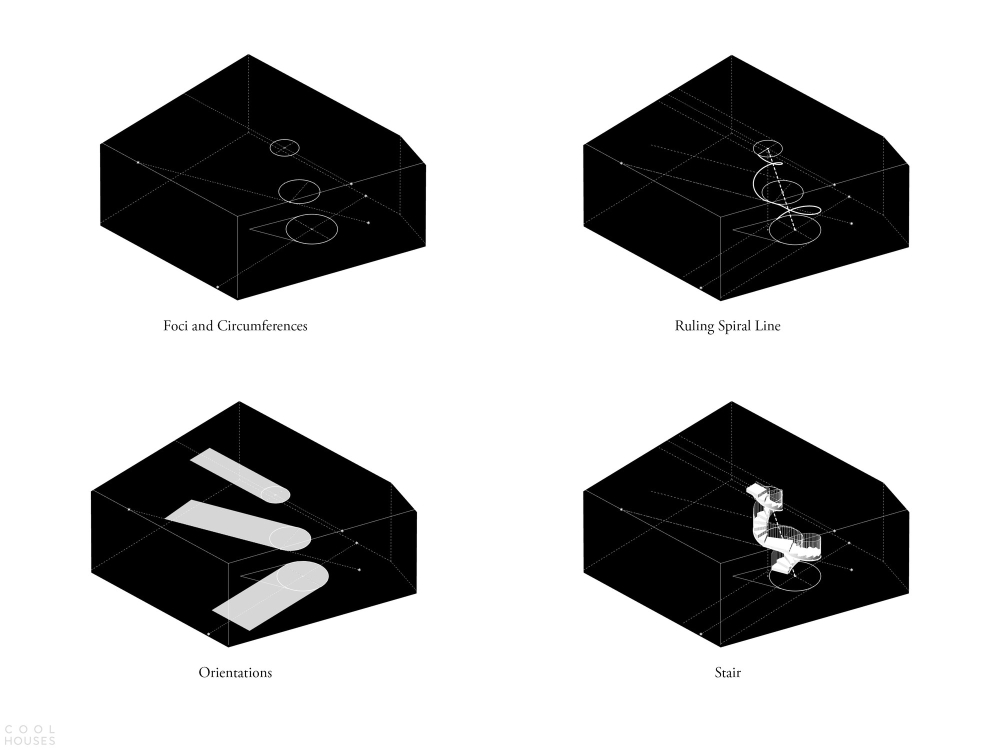 Реконфигурированный кондоминиум с роскошной спиральной лестницей