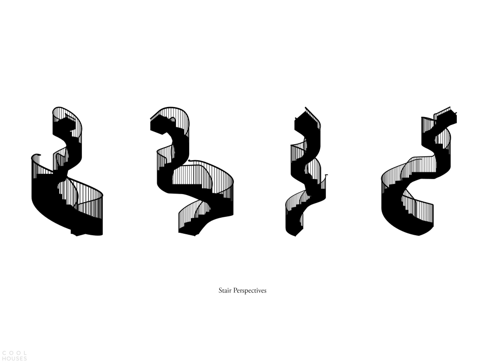 Реконфигурированный кондоминиум с роскошной спиральной лестницей