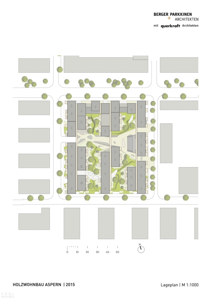 Жилой комплекс «Деревянные дома» как часть грандиозного проекта городского развития Aspern Seestadt